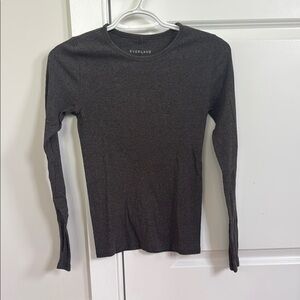 Everlane Charcoal Long Sleeve Tee